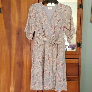 Sienna sky flowy wrap style dress